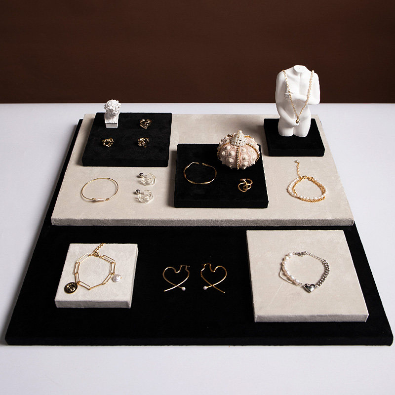 首饰展示架陈列背景店铺柜台珠宝耳环饰品拍摄首饰展示架