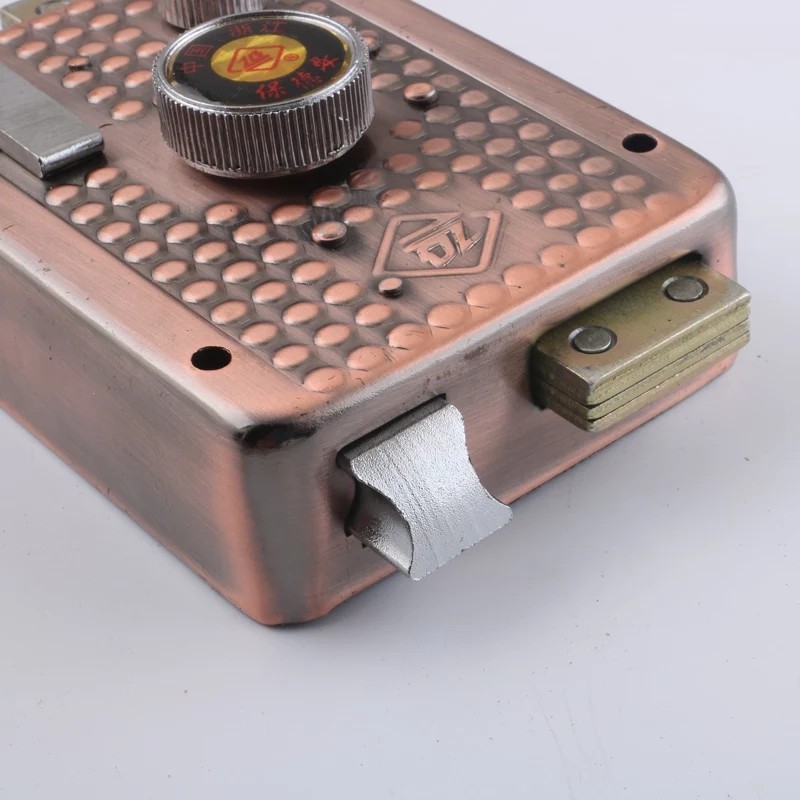 门锁保德安888a-3外装十字老式防盗锁机械进户锁壳包机械门锁