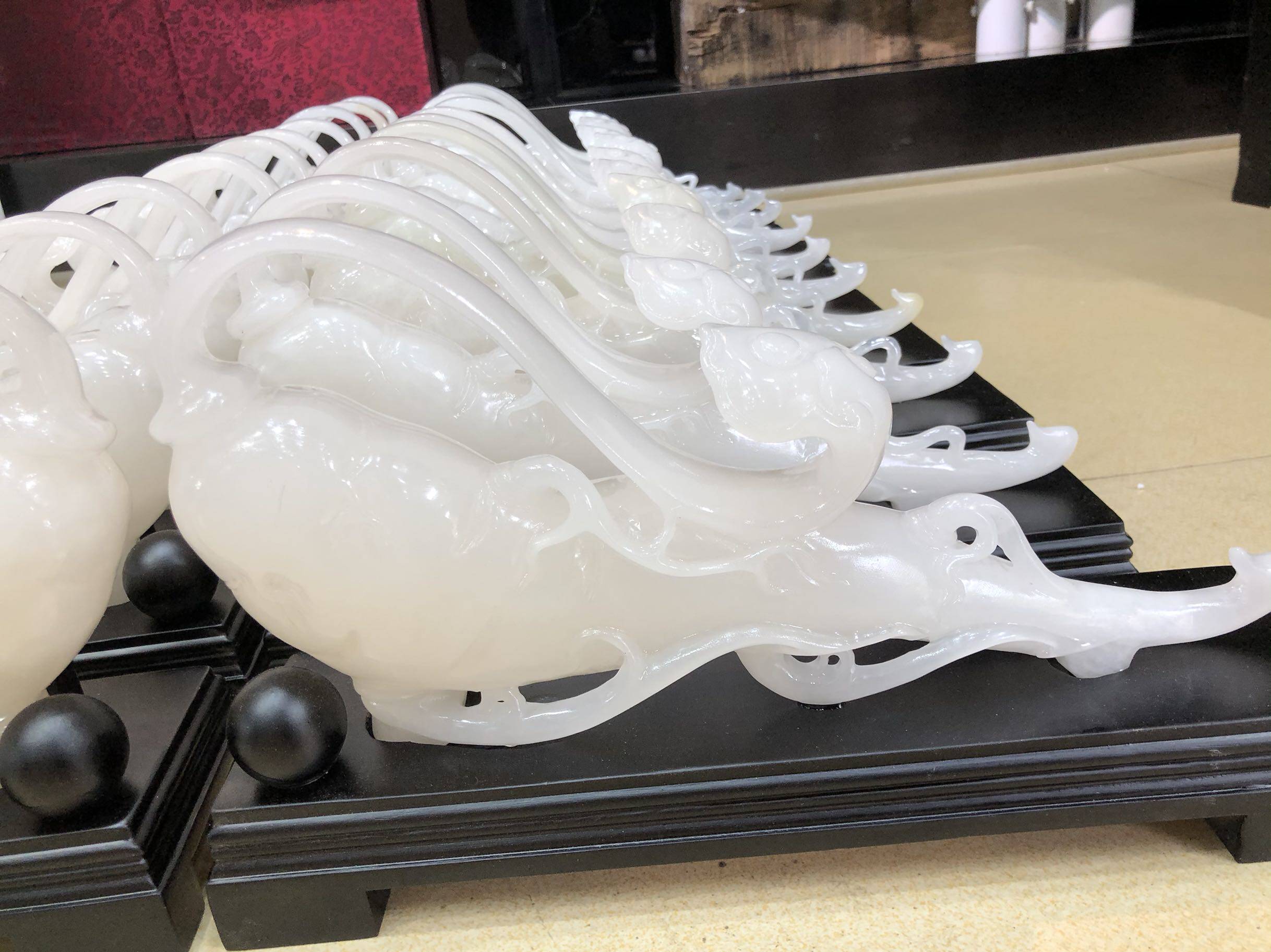 人参摆件天然玉石如意玉人工艺品礼品乔迁家居摆件