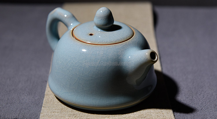 汝州原产地大观汝瓷茶具德祥壶一级品朱家汝窑朱法喜玛瑙入釉