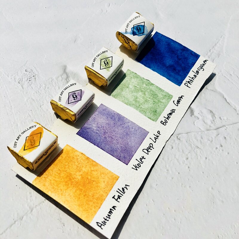 手工研磨矿石固体水彩颜料岩彩国画小众复古水彩颜料