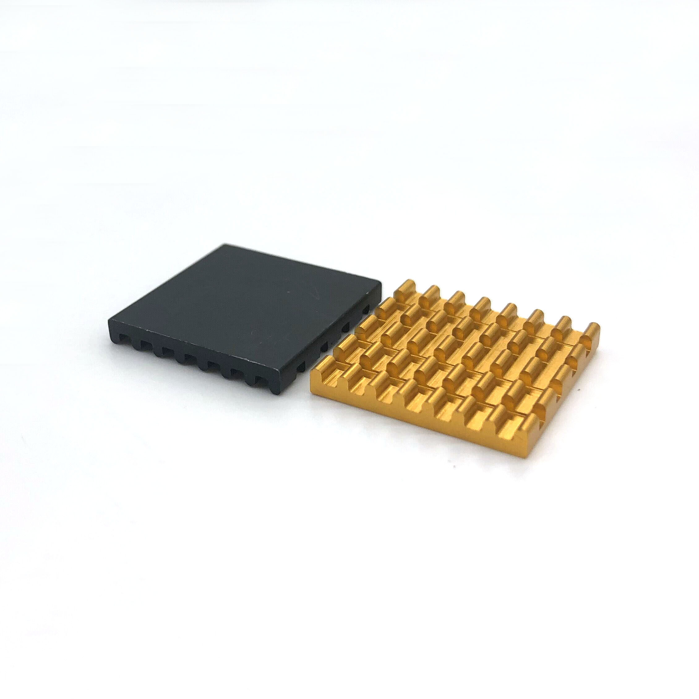 芯片散热器 路由cpu电子散热块22 优质铝散热片 金色不导电 - 痕风的