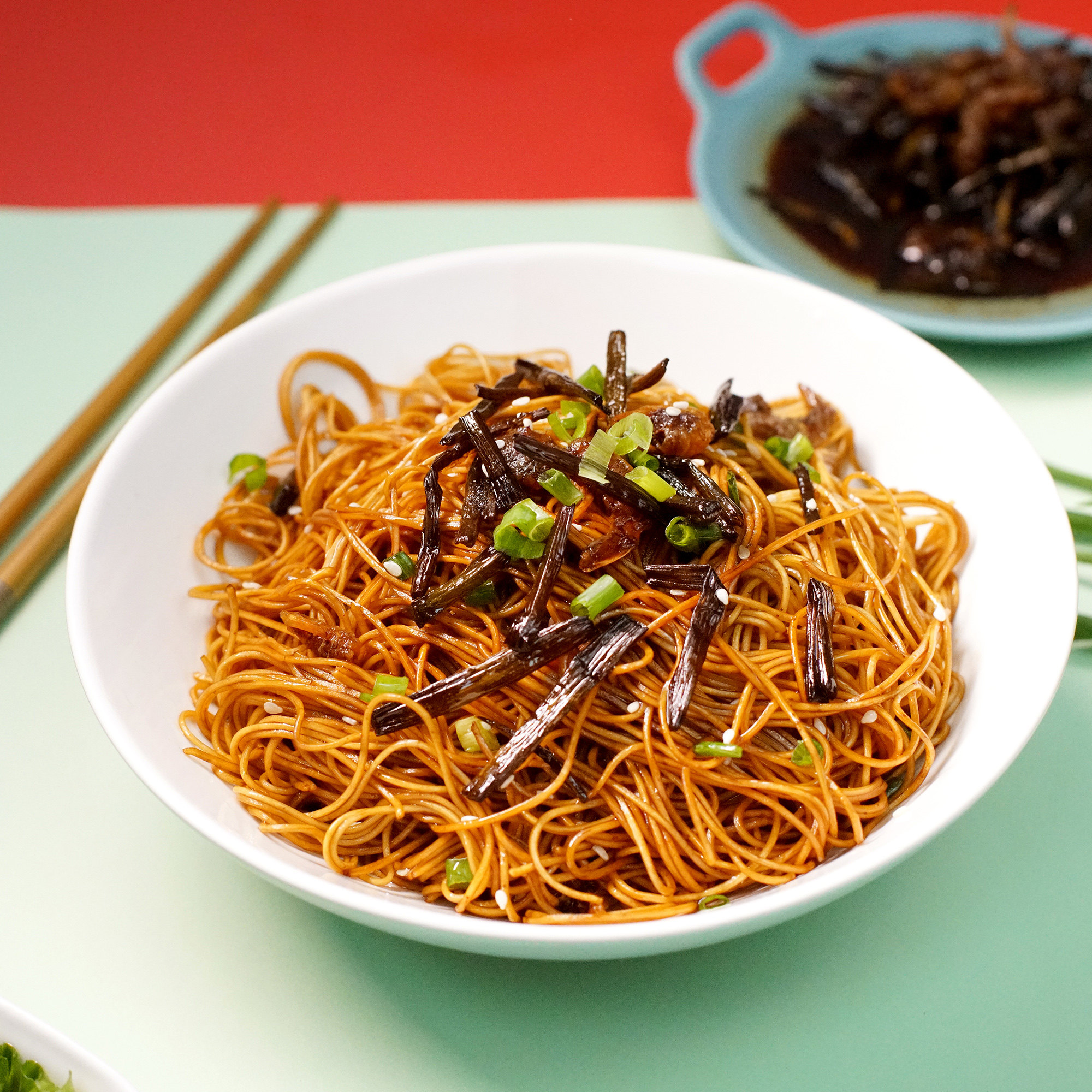 葱油会吃拌面酱拌面虾仔味油炸方便面速食虾子面条