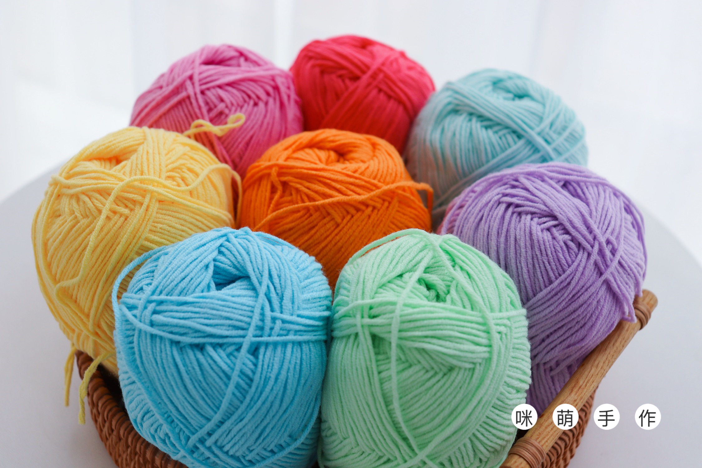 咪萌手雪妃尔萌娃娃娃4股牛奶棉纱纱线宝宝玩偶毛线