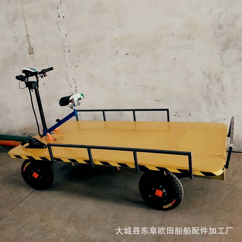厂家电动四轮平板车拉货货车转向灵活载重大农场工具车