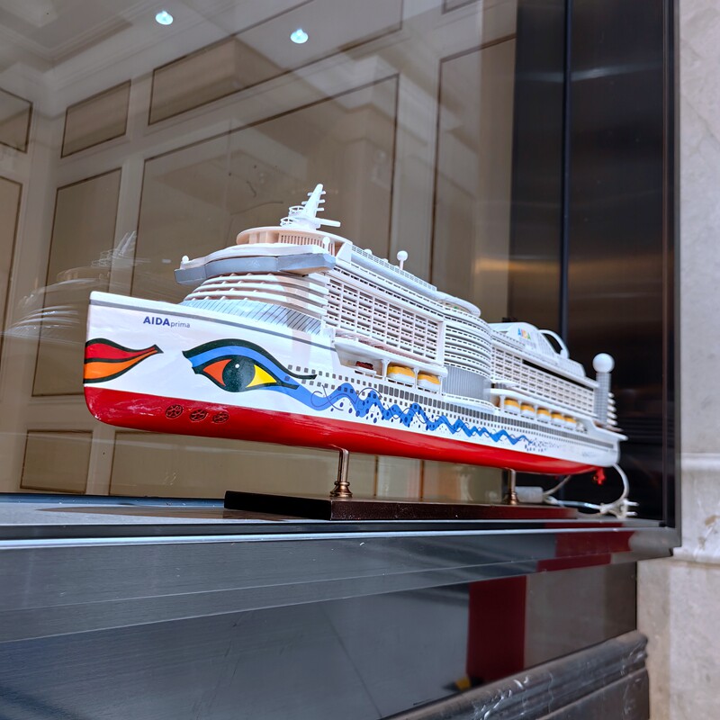 哥伦布豪华豪华游游轮模型带灯邮轮高端精致礼品工艺船