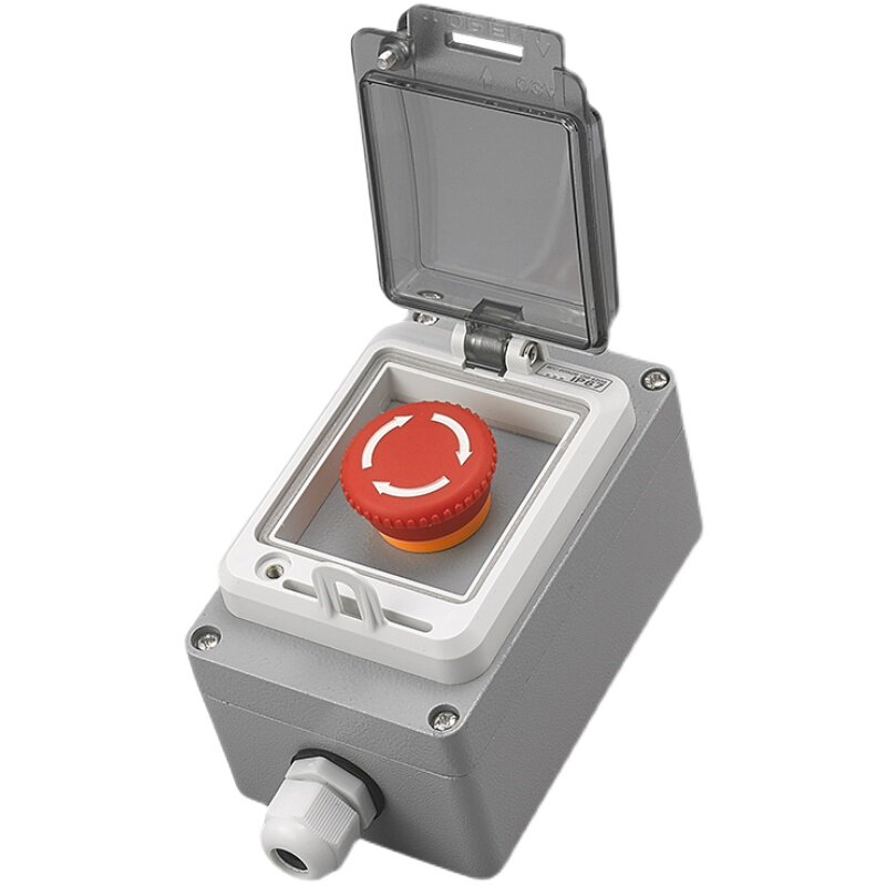 按钮急停开关控制电梯紧急防护罩停止保护防水按钮