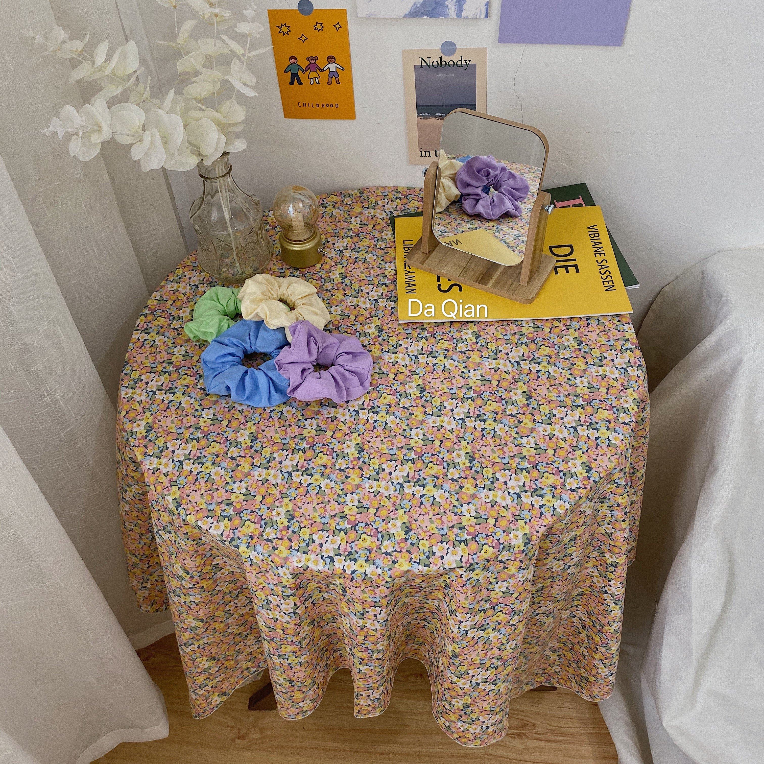 大千印象ins油画彩色碎花桌布宿舍家居装饰拍摄桌布