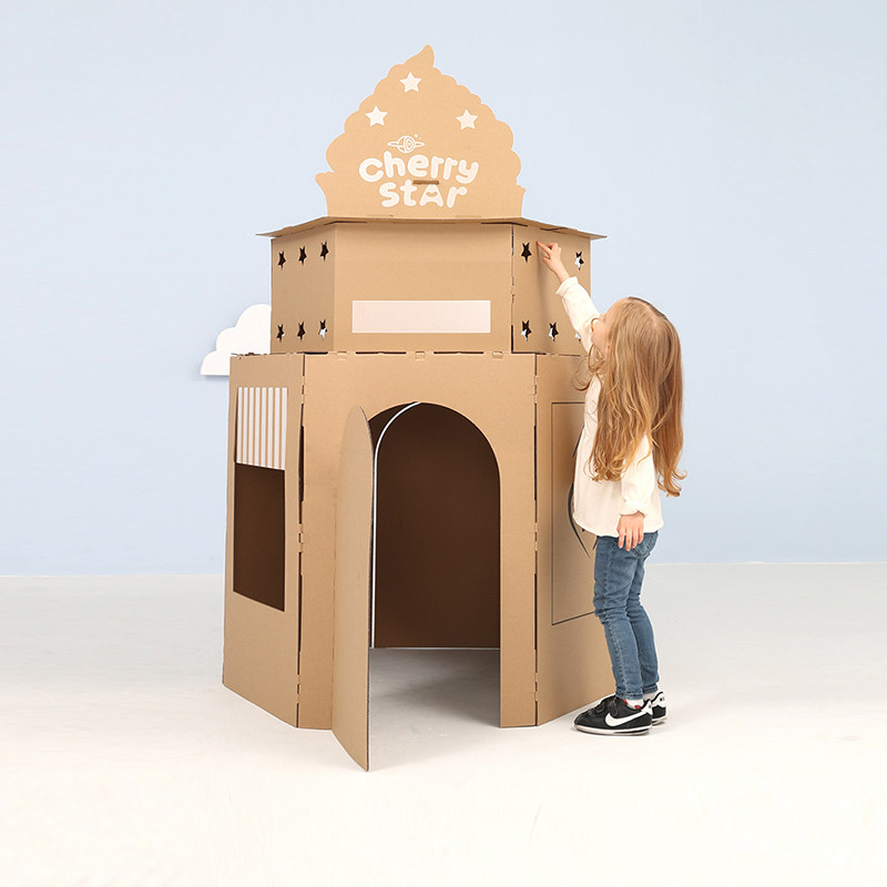 儿童手工手工制制作材料包大纸房子游戏城堡帐篷其他手工制作