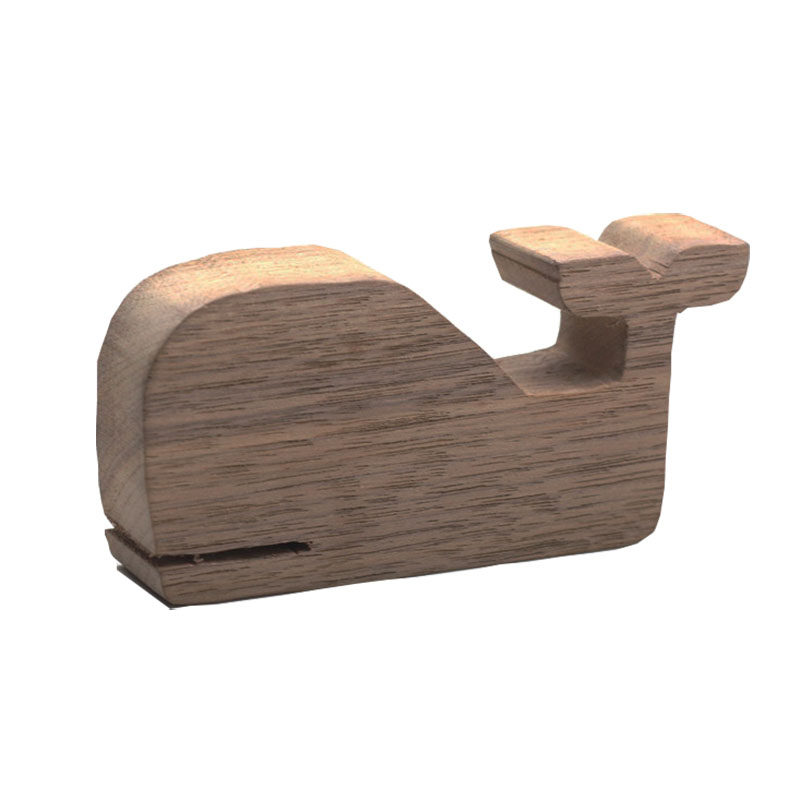 胡桃亲子木工动物森林摆件玩具大象鲸鱼长颈鹿摆件