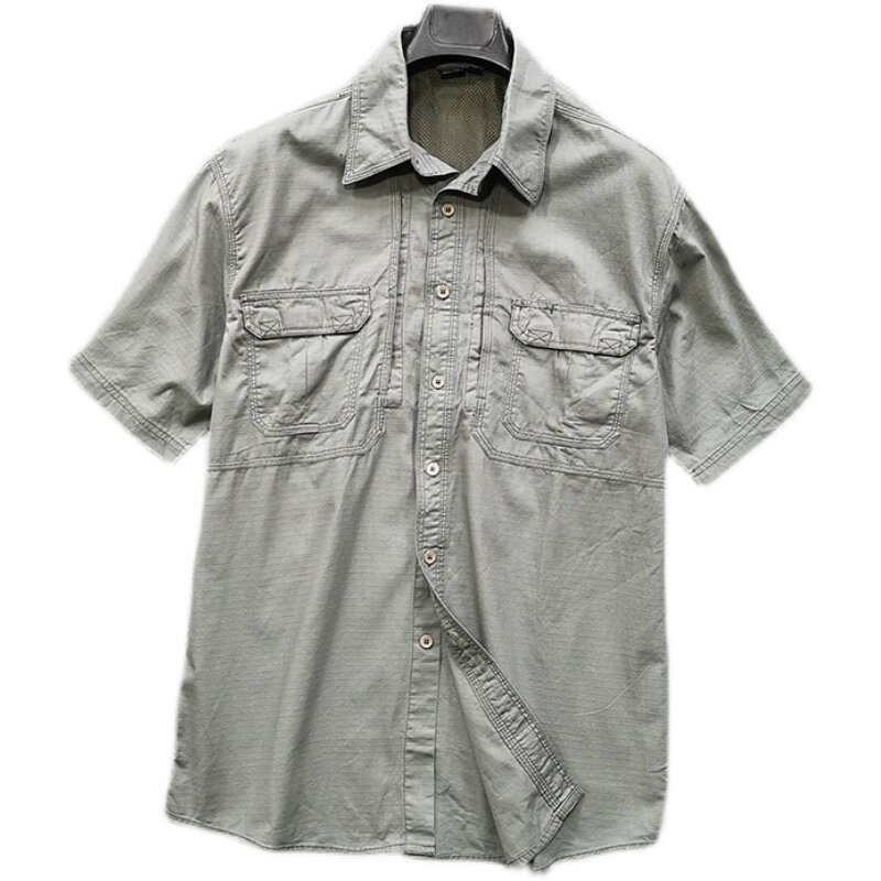 户外战术猎装欧美工装春夏男士钓鱼多口口袋衬衫