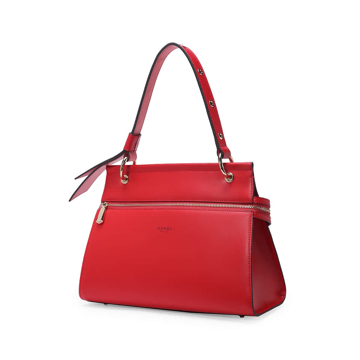 1折】红谷女包牛皮气质手提包休闲单肩斜挎包女1695