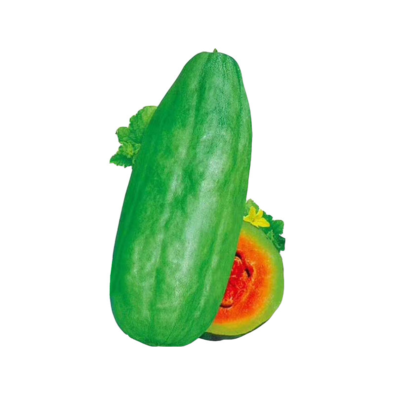 红瓤酥瓜甜瓜种子罐装酥脆可口青皮牛角香瓜家庭园艺种子