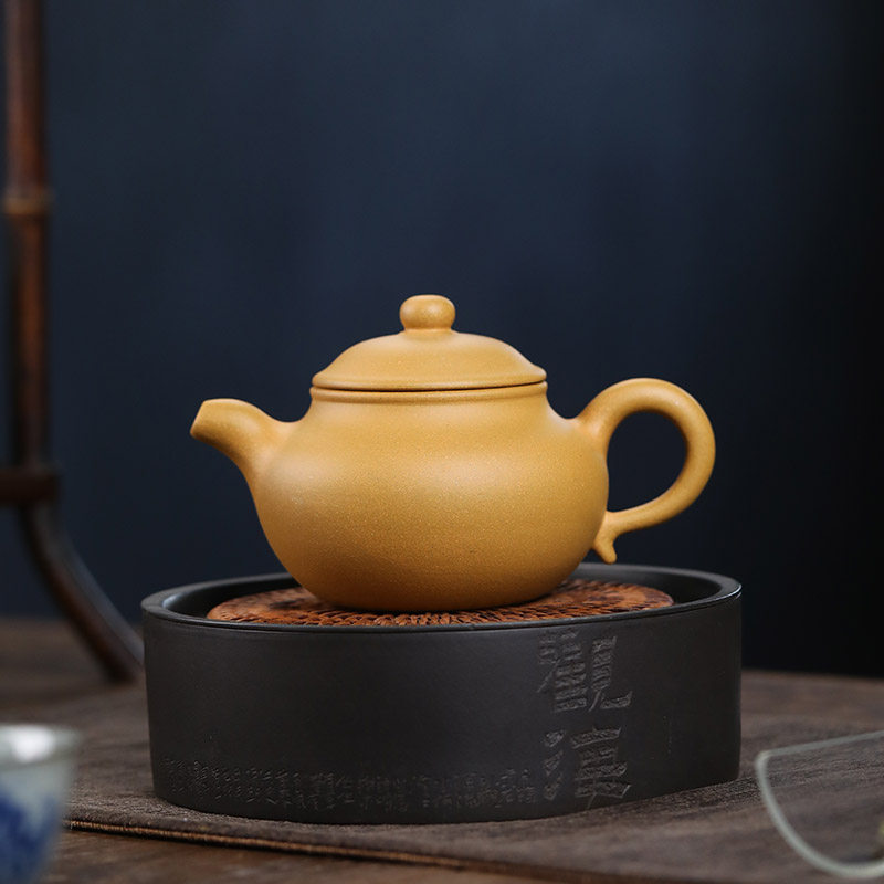宜兴宜兴紫砂紫砂壶纯全手工原矿段泥莲子仿古家用茶壶