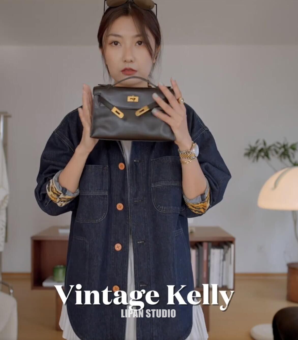 意大利高savi同款复古oversize长袖虎纹领口口袋衬衫