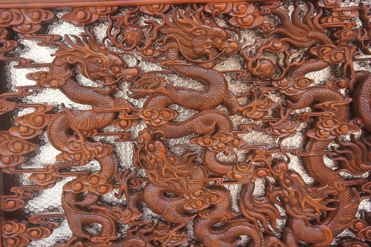 东阳木雕香樟樟木挂件壁饰挂壁客厅挂屏九龙木雕