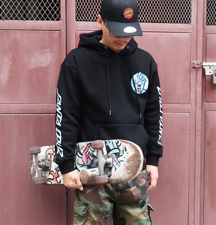 santacruz鬼手冲浪滑板连帽卫衣美潮朋克嘻哈卫衣