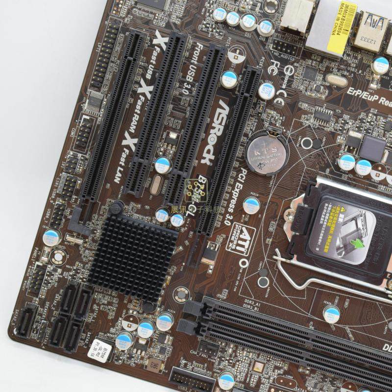 华擎b75m-gl/dgs 1155针 b75主板 matx ddr3 usb3 全集成支持3770