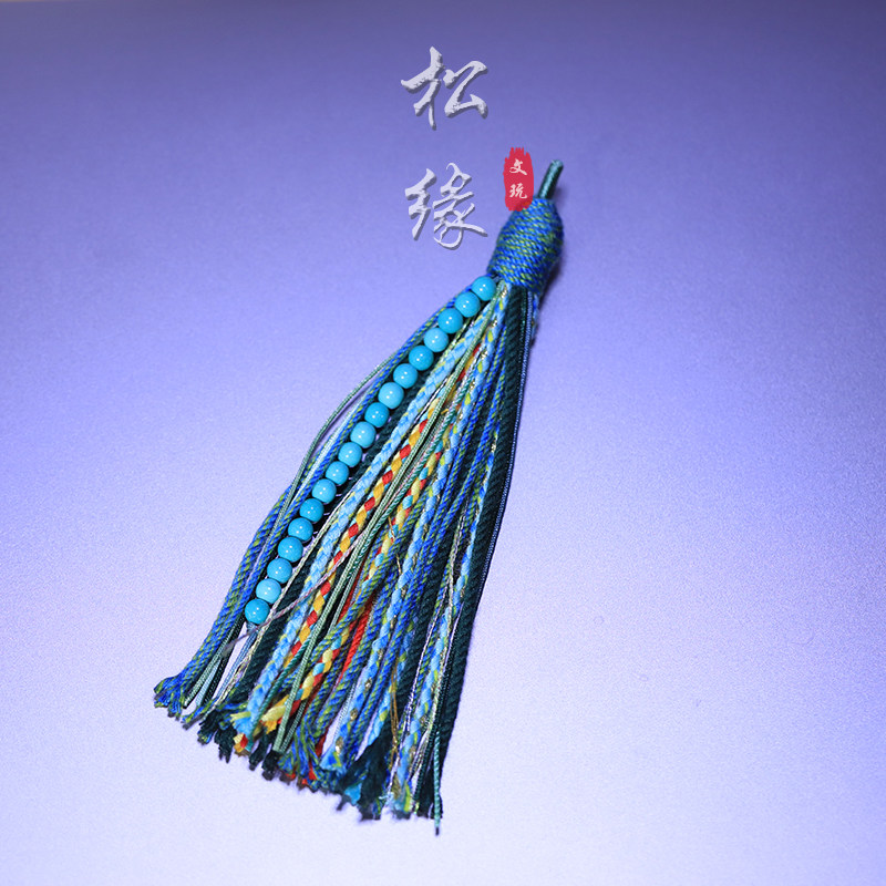 文玩捻珠流苏穗子手把民族风绳子手串棉绳手工绳