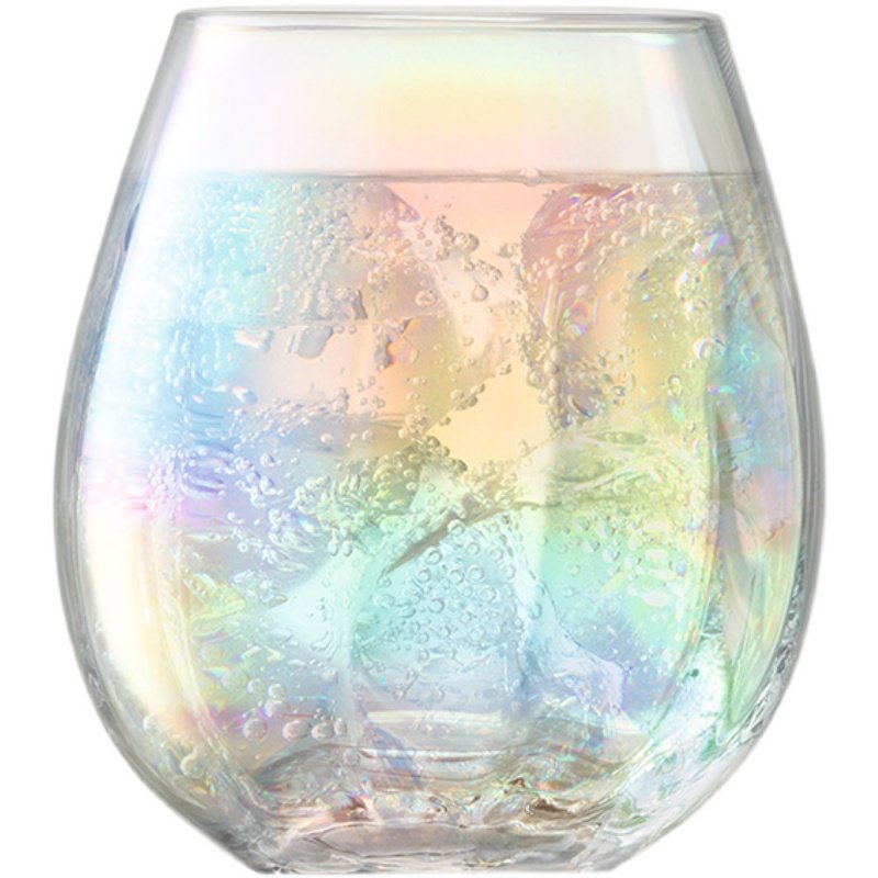 lsa英国进口马贝珍珠彩虹手工玻璃杯威士忌果汁玻璃杯