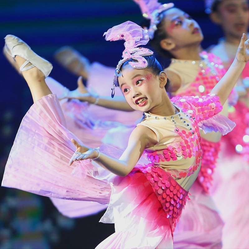 鱼儿六一儿童演出服欢歌舞蹈傣族古典民族风唧唧儿童演出服