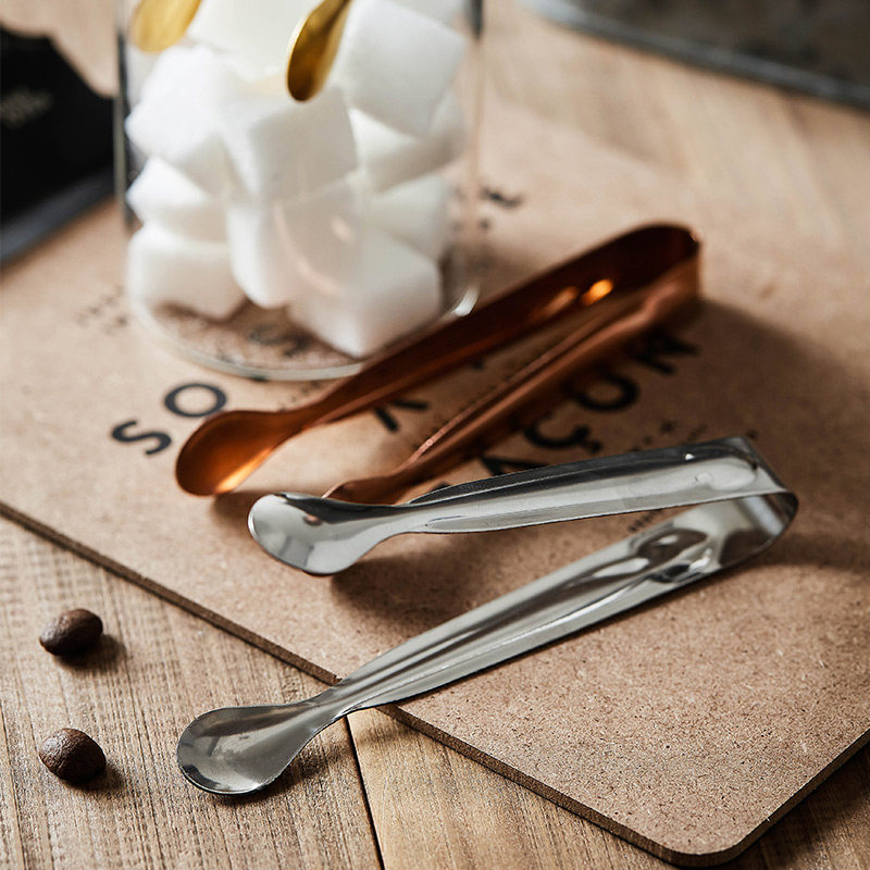北欧不锈钢冰夹金色银色方糖夹咖啡店出家用餐用冰夹西餐桌糖夹子