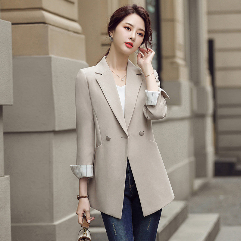 西装垂感外套女韩版宽松2020气质英伦风休闲网红西装