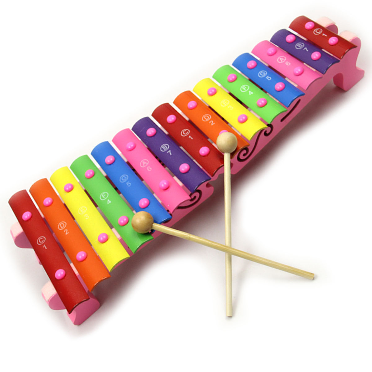 木玩世家八音琴儿童手敲琴宝宝益智早教1-3周岁婴儿敲打音乐玩具