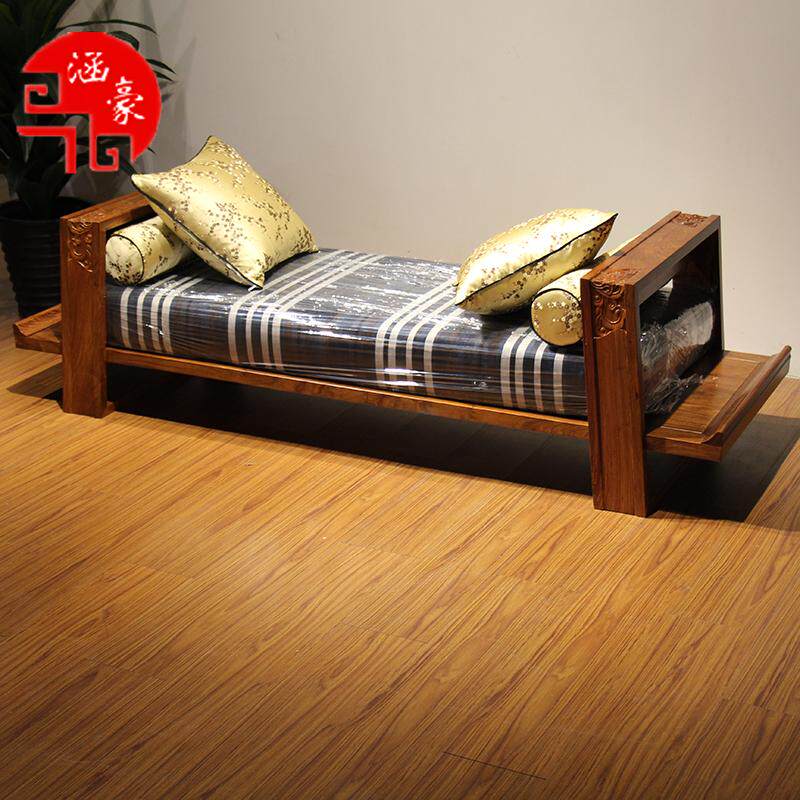 涵豪美人紫檀刺猬红木床尾卧室花梨新中式实木贵妃榻