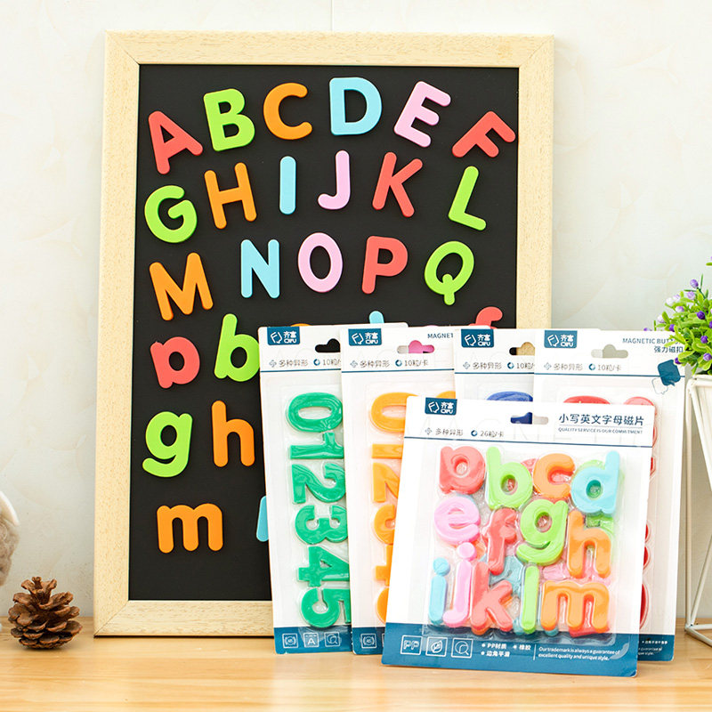 英文磁性字母单词黑板白黑板磁铁益智玩具英语拼音字母磁性贴