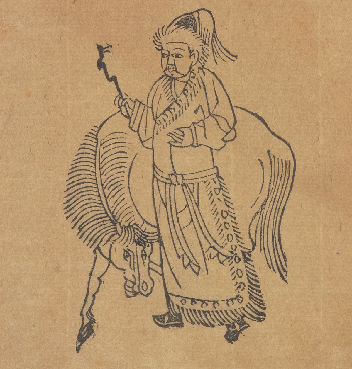 中国古代四方化外夷少数民族人物风俗生活神话故事手绘老图