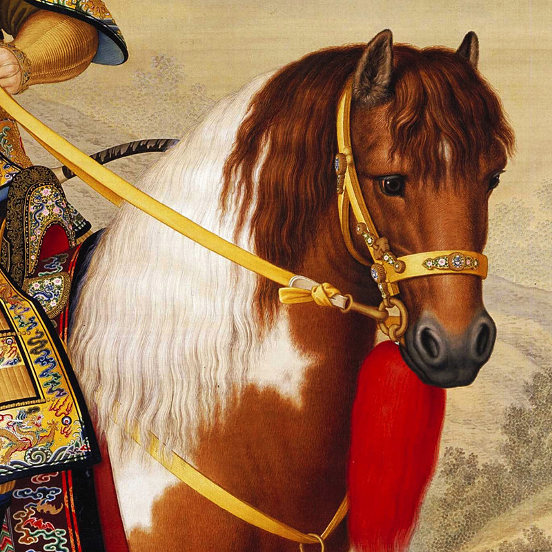 国画新款世芯宣纸喷绘名家字画清郎世宁乾隆国画