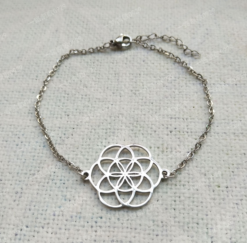 海底轮手链 生命之花手链 生命果 斯里 正能量钛钢不掉色