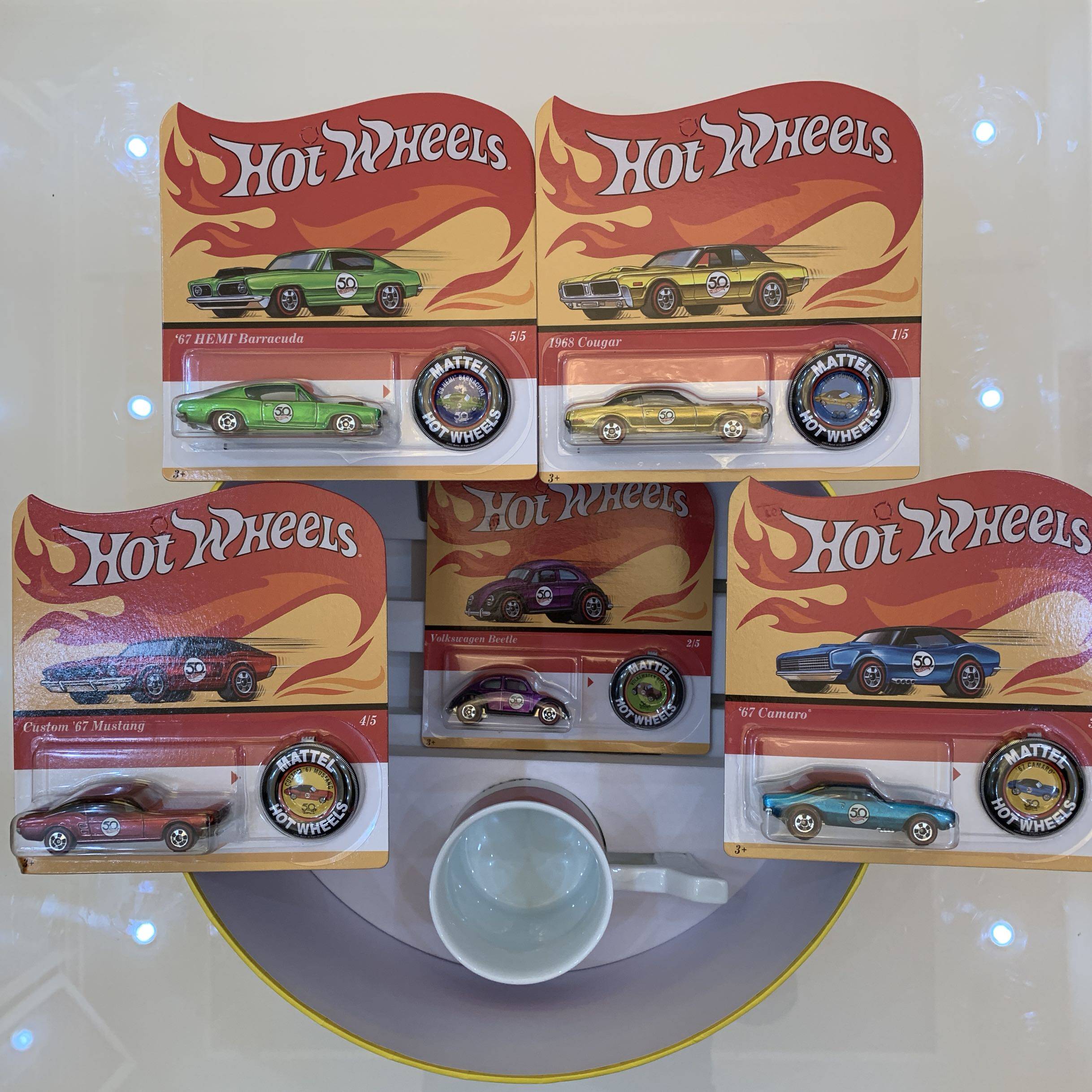 风火轮合金小跑车50周年复刻珍藏礼盒黑市版限定限量收藏车模玩具