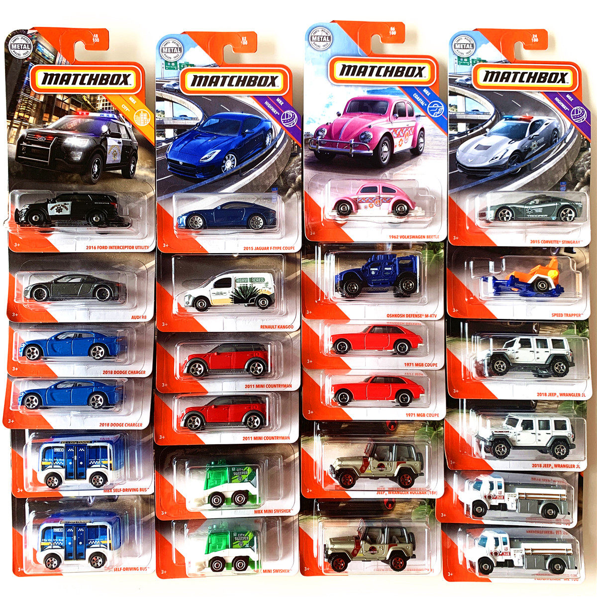 美泰火柴盒matchbox合金小跑车模30782批次9c7wvuts整箱24辆车模