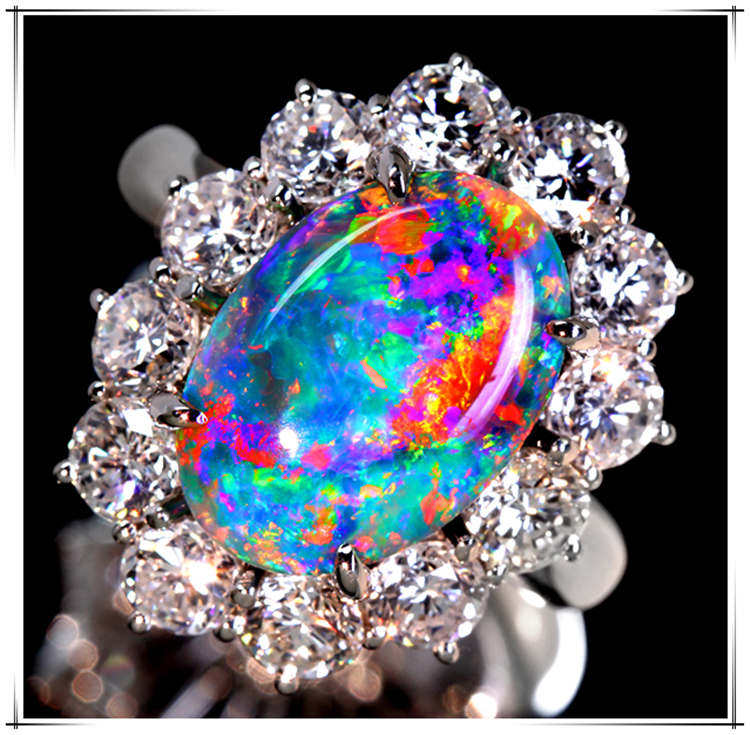 欧泊正品天然女款原石澳洲宝石彩色变色精品其他