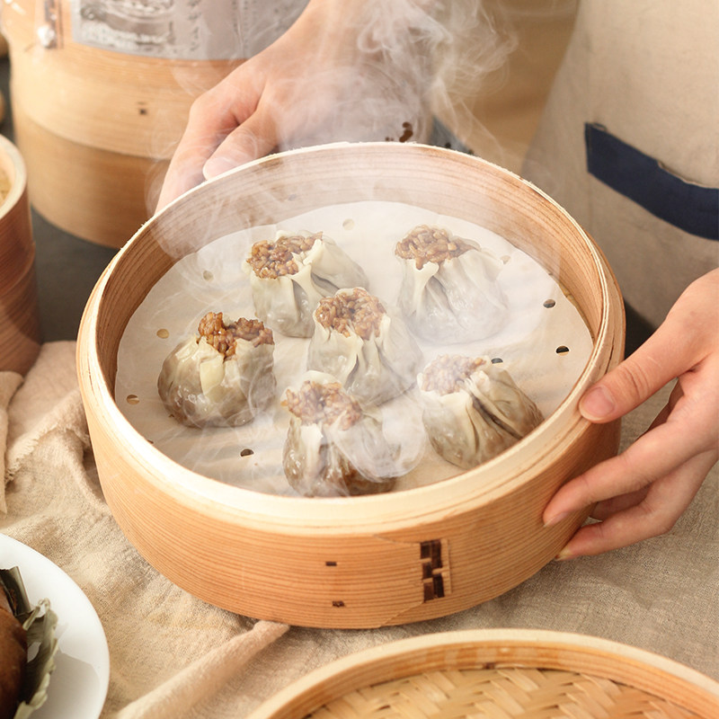 蒸笼日本家用手工竹编蒸架小笼包蒸饺馒头蒸屉餐具笼