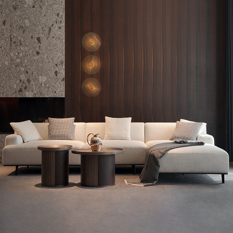 转角布艺沙发高端意式极简现代客厅网红设计师轻奢布艺沙发