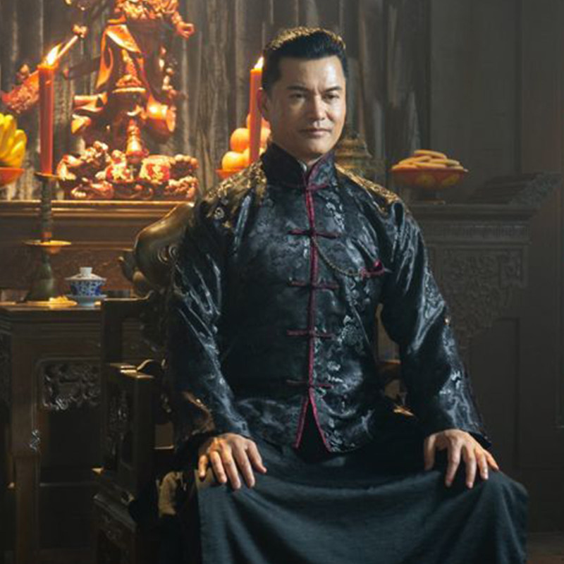 民国上海滩军阀中式长衫长袍马褂老爷服唐装富商掌柜大帅演出服装