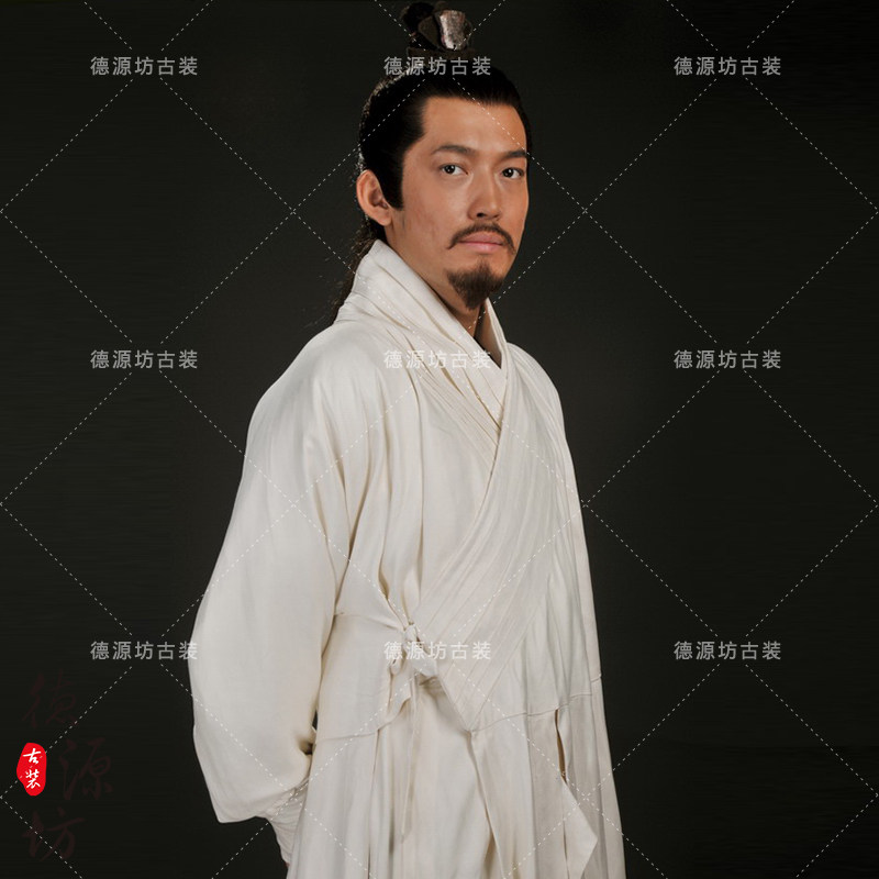 三国演义刘备诸葛亮同款经典影视古装男汉服帝王丞相棉麻演出服装