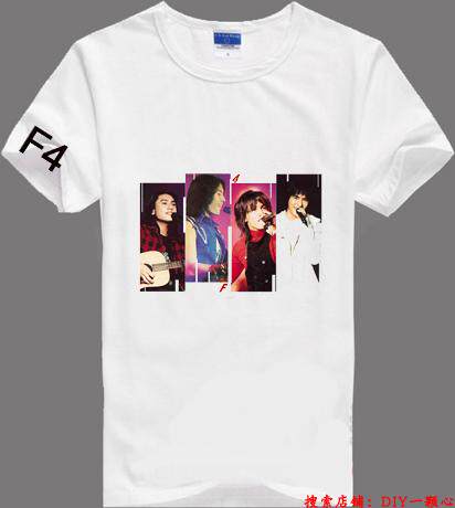 f4流星花园男女女款衣服短袖言承旭朱孝天周渝民吴建豪t恤印制