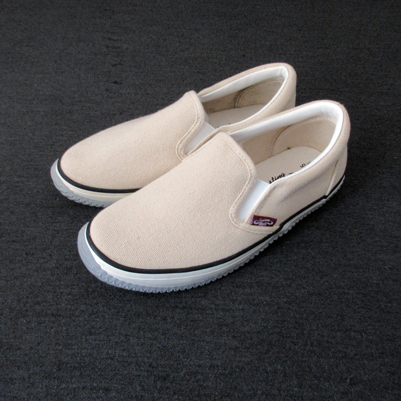 外贸日单夏季一脚脚蹬甲板鞋帆布鞋加宽版大码帆布鞋
