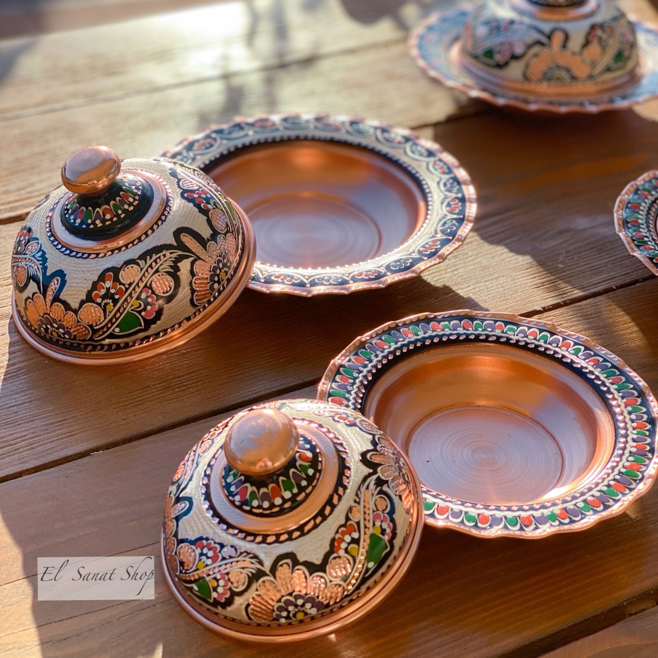 土耳其手工刻画彩绘糖罐中东风情点心饼干一碟茶壶