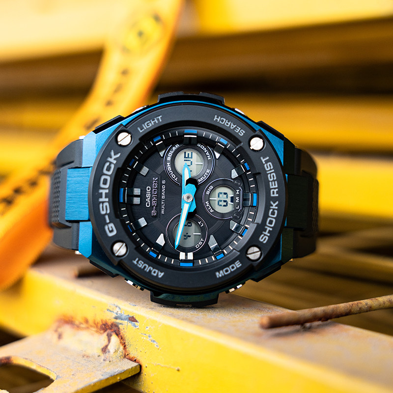 casio卡西欧手表gshock金属电波光能运动男表gstw300日韩腕表