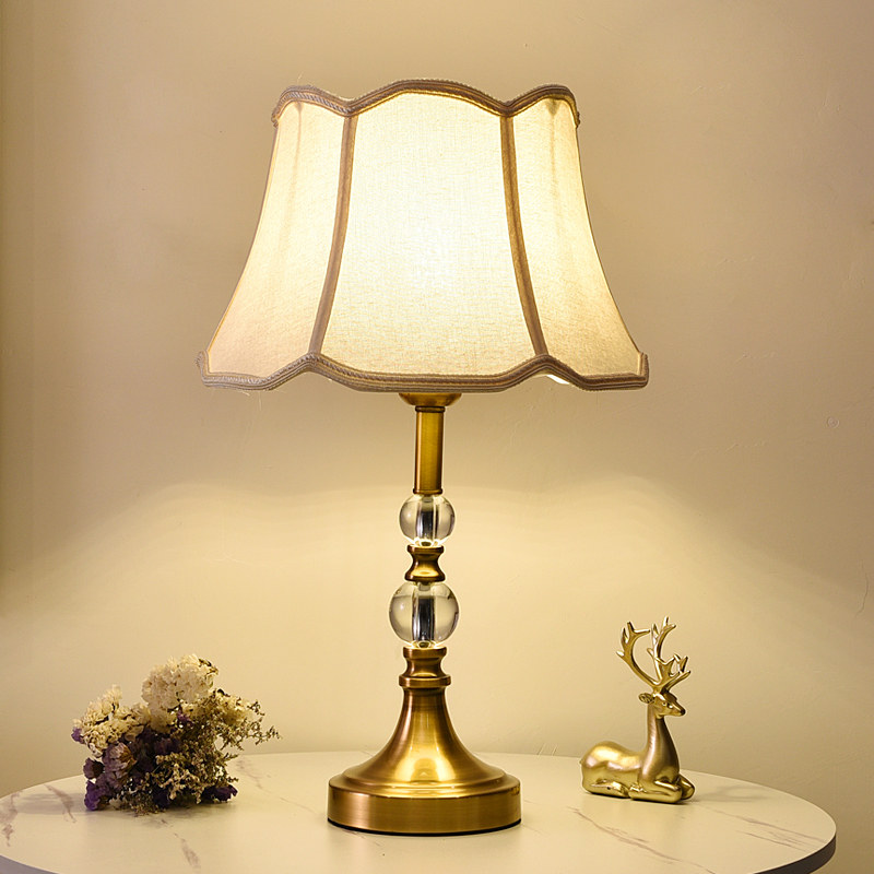 台灯美式卧室床头头灯现代简约客厅可调调光触摸装饰台灯
