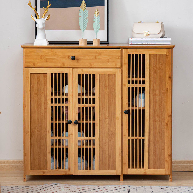 楠竹鞋柜简易家用门口室内多层经济型收纳置物架鞋柜