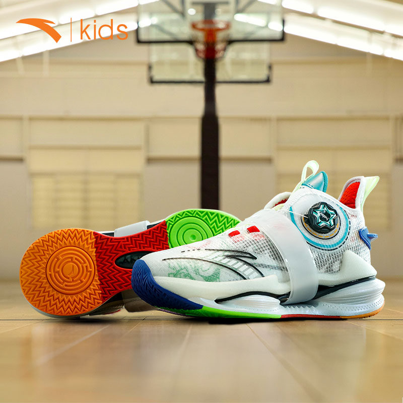 安踏儿童篮球鞋2022冬季新款御空运动鞋旋转扣男大童专业训练球鞋
