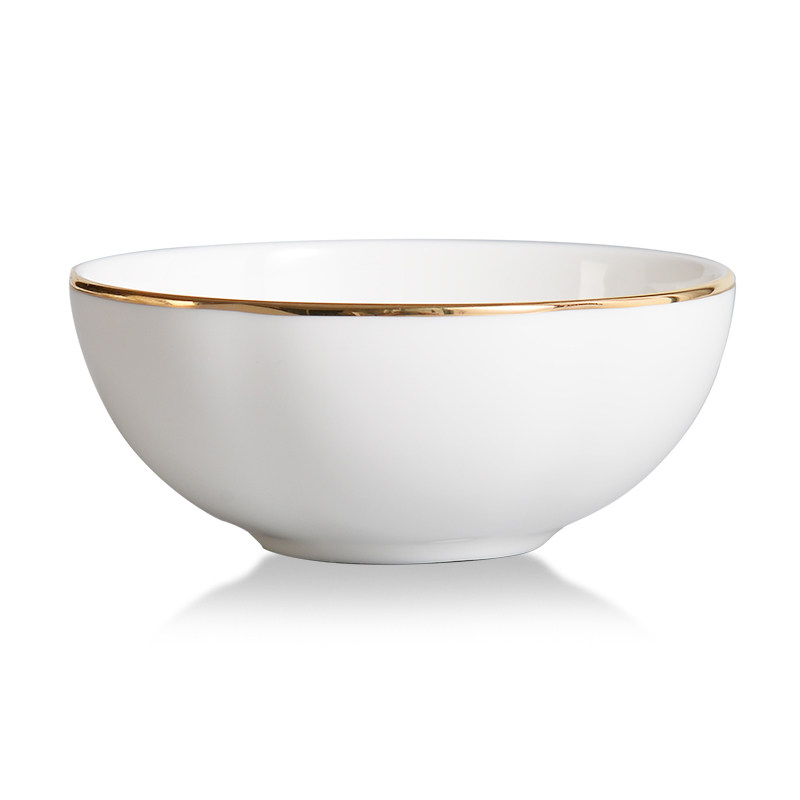 金边瓷碗酒店餐厅欧式5英寸饭碗6英寸中号面碗碗