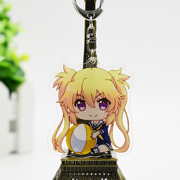 ເກາະ ISLAND ວິທະຍາສາດ Keychain Mihara Rinne ເກມ Anime Peripheral Pendant Badge ສອງມິຕິ