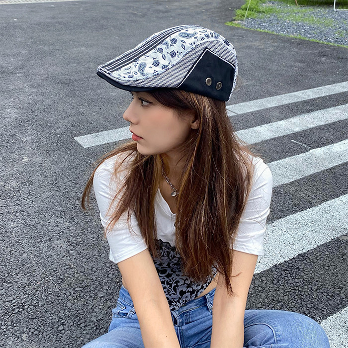 sogo复古时髦腰果前进帽子子女潮酷日古着反戴帽子